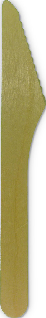 500 Holzmesser - 165 mm - großes Einwegmesser biologisch abbaubares Holzbesteck
